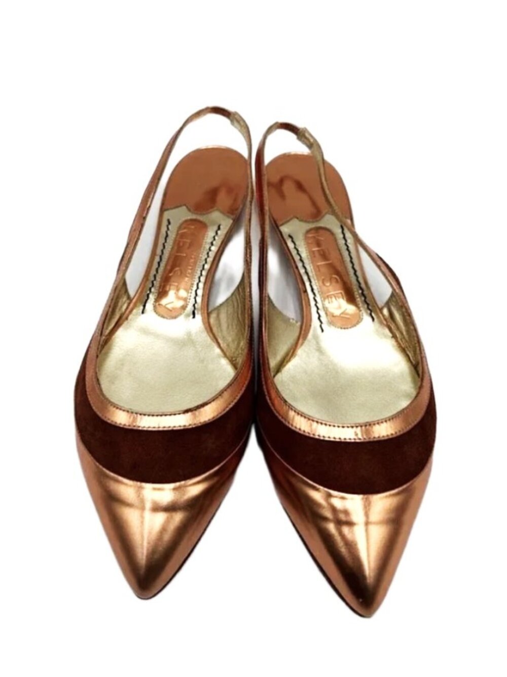 JONATHAN KELSEY Rust Rose MAG Slingback Ballet Flat